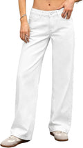Low Rise Baggy Jeans for Women, Straight Leg Denim Pants