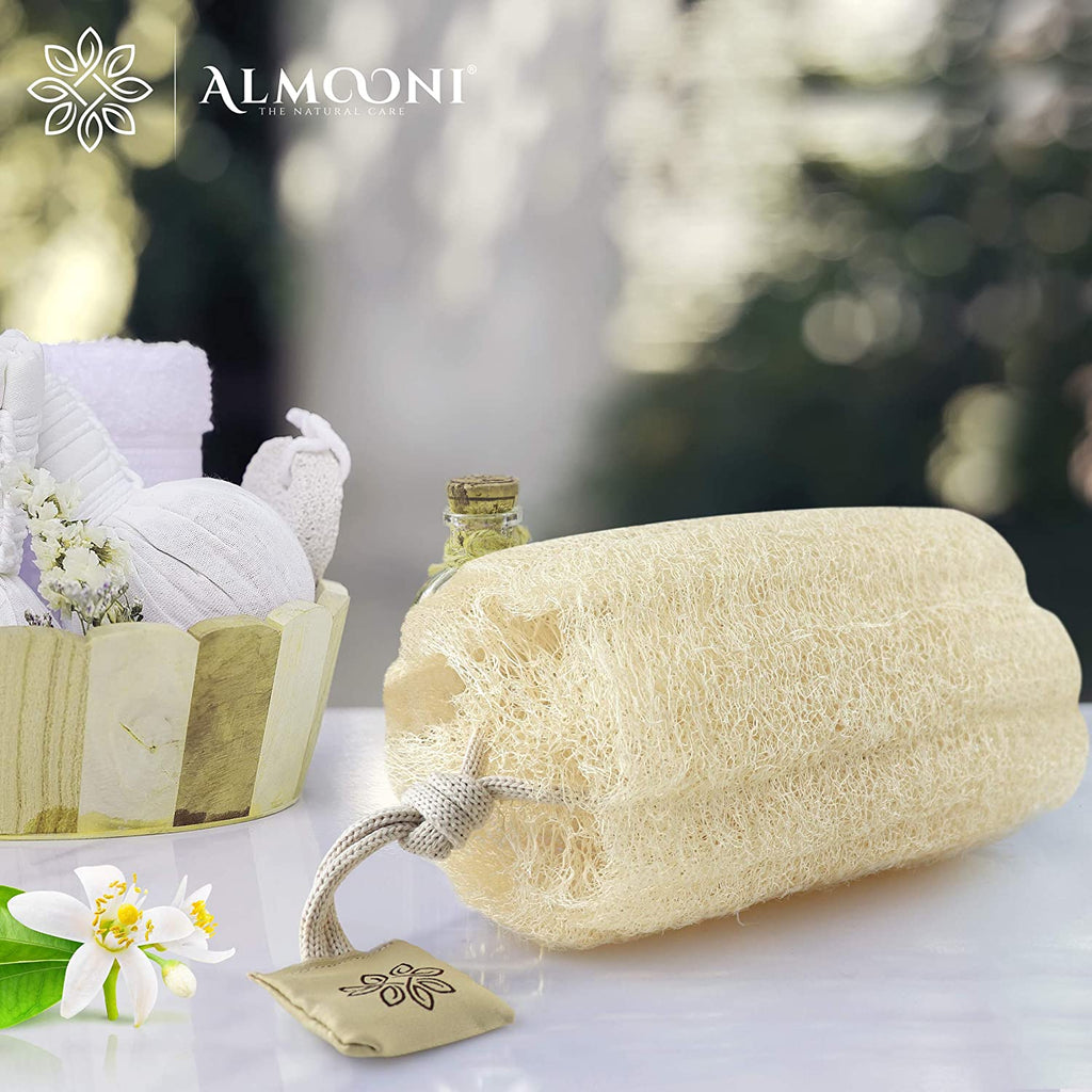 Natural Loofah Body Scrubber, Egyptian Loofah Sponge, 3 Count