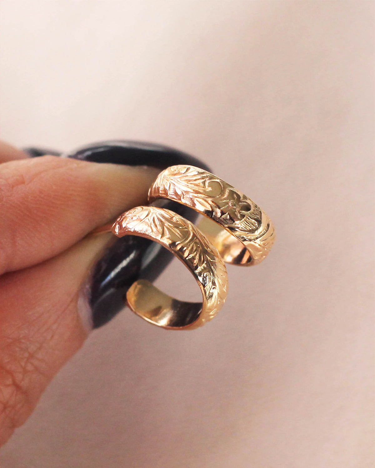 Floral Etched Hoop Earrings 14K Gold Filled, Botanical Hoops, Everyday Gold Earrings, Gift for Her